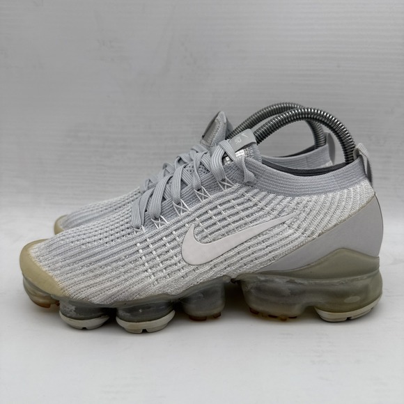 Nike Women's US 7.5 Air Vapormax Flyknit 3 AJ6910-100 White Pure Platinum Shoes - Picture 1 of 16
